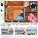 Amylove Adult Game Toy Storage Organizer Case for Women and Men Lock Box Toy Travel Bag Game Locking Storage Box Travel Bag, 12.6 x 9.8 x 6.7 Inch(Silver,Classic)
