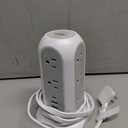Tower Power Strip Flat Plug with 11 Outlets 3 USB (1 USB C), TESSAN Surge Protector Tower 1625W/13A,1050J Protection, 6 Feet Extension Cord with Multiple Outlets, Office Desk Supplies, Dorm Essentials