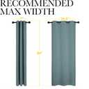 NICETOWN Modern Blackout Curtains Noise Reducing, Thermal Insulated and Privacy Room Darkening Drape Panels for Boy's Guest Room Door Window (Greyish Blue, 2 Panels, W34 x L84 -Inch)