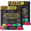 Creatine Monohydrate Gummies for Men & Women, Creatine Gummies Sugar Free Mixed Flavored with L-Taurine, BCAA 2:1, B12 B6 for Boost Strength, Focus & Endurance, Vegan, Non-GMO, 2 Bottle EXP. 11/12/2027
