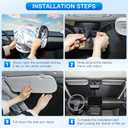INSAUTO Custom Fit Windshield Sun Shade Accessories for Honda Fit 2007-2020, Foldable Front Window Sunshade, UV & Heat Reflector, Keeps Interior Cool, Includes Storage Bag