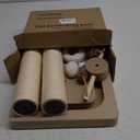 PEEKAB Cat Scratching Post Premium Sisal Scratch Posts with Tracking Interactive Toys Vertical Scratcher for Indoor Cats and Kittens- 25 inches Beige