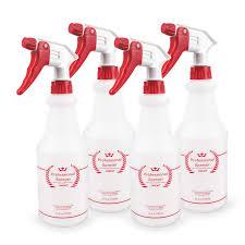 Uineko Plastic Spray Bottle (4 Pack, 32 Oz, AllPurpose) Heavy Duty Spraying Bottles Leak Proof Mist Empty Water Bottle for Cleaning Solution Planting Pet with Adjustable Nozzle and Measurements