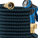 100 ft Expandable Garden Hose - Ultra Flexible,Durable Collapsible Latex Core & Solid Brass Fitting, No Kink-Free Expanding Garden Pipes Hose - RV, Gardening Marine and Camper Water Garden Hoses