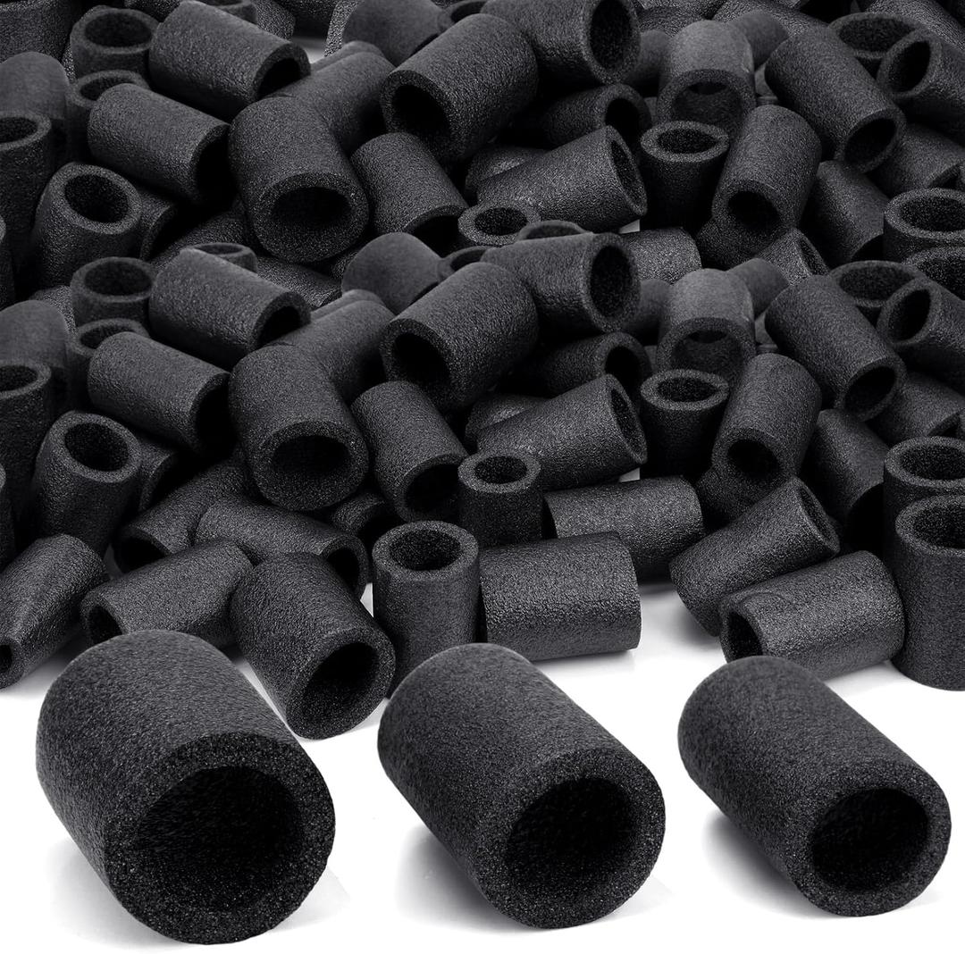 Pangda 100 Pcs Pool Black Noodles Bits Bulk Craft Small Size Versatile Mixed Floating Pool Noodles Foam Rope Tube for Play DIY Art Craft Multipurpose