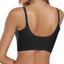 Lace Bralettes for Women Comfortable Slik Padded Seamless Wireless Bras (Black, XL)