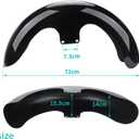 23" Wheel Wrap Front Fender Fit for Harley Touring Electra Glide Road Glide Road King Street Glide Motorcycle Mudguard Gloss Black Steel