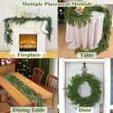 6FT Artificial Cedar Garlands, Realistic Greenery Garland, Green Artificial Greenery Garland for Mantle, Staircase, Banister, Fireplace, Wall, Door, Table, Indoor & Outdoor Holiday Xmas Decortions