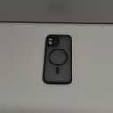 CANSHN Magnetic Compatible with iPhone 12 Case, Upgraded [Full Camera Protection] [Compatible with Magsafe] [Translucent Matte] Shockproof Protective Phone Case Cover 6.1 Inch - Black