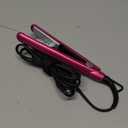 Terviiix Mini Flat Iron for Travel, 1/2'' Small Hair Straightener for Short Hair/Bangs, 0.5'' Portable Ceramic Straightening Irons, Dual Voltage, Pouch Included, Compact Size, Pink