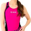 SLS3 Triathlon Top Women - Sleeveless Tri Top Women - Comfortable & Great Fit Triathlon Shirts or Singlet, No Shelf Bra (Large, Bright Rose)