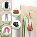 BAKON Over The Door Hanger Folding Clothes Drying Rack, Folding Hanging Coat Rack for Indoor Laundry Room Compact Small Space Foldable Portable Clothing Hanger Hook Collapsible- 2 Pack(White)