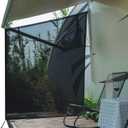 Dulepax RV Awning Side Shade- 9'X7' -Second Generation RV Awning Side Shade Screen Significantly Improves Shadew and Privacy.Universal RV Awning Shade Screen with Complete Kits. (Black)