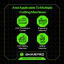 Spiral Upcut Router Bit 1/4 Inch Shank 1/16 Inch Cutting Dia. 1/2'' CL. Extra Long 2'' OVL. Carbide Upcut CNC Router Bit, Ideal for Wood Engraving and Plunging Applications