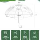 8Pack Clear Bubble Umbrella, Clear Umbrella Wedding, Wind And Rainproof, 52in