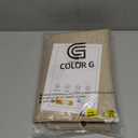 Color&Geometry Ultra-Thin Indoor Door Mat, 21"x31" Low-Profile Non-Slip Entryway Rug with Modern Geometric Texture, Washable Doormat for Entrance, Front Doors, Khaki (FOLD)