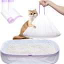 Elzrghs Cat Litter Box Liners Large, 30 Pack Jumbo Drawstring Cat Litter Bags, Extra Thick Litter Pan Liners Heavy Duty 36"x16"