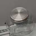 2 Gallon Glass Drink Dispenser with Stand, Stainless Steel Leakproof Spigot and Lid, Glass Drink Dispensers for Parties, Water Beverage Dispenser