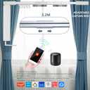 Smart Curtain Tracks WiFi Control by Phone, Support Voice Control for Alexa, Google Home, Tuya App Remote Automated Curtain Smart Curtains Opener Motorized Curtains Rods with Remote Control (125'')
