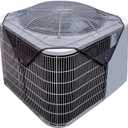 Air Conditioner Covers for Outside Units Central Ac Cover Leaf Guard Heavy Duty Mesh AC Defender for Outdoor Square Units, All Season Black ( 32 x 32 inch Mesh)