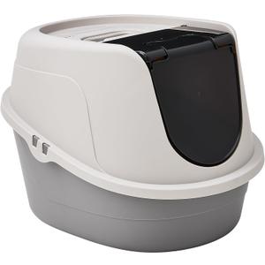 Amazon Basics No-Mess Hooded Cat Litter Box, 61 x 46 x 43 Centimeters, Large