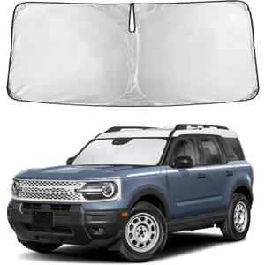 EcoNour Windshield Sunshade Compatible for Ford Bronco Sport 2021-2024 2025 2026, Sun Visor for Front Windshield & Window Sun Shade Cover, UV Heat Blocker & Protector, Car Accessories