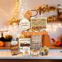 FairySandy 14 Pcs Thanksgiving Tiered Tray Decor Fall Thanksgiving Pumpkin Wooden Decorations Set Rustic Farmhouse Truck Spice Blocks Autumn Wooden Sign for Winter Halloween