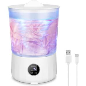 Underwear Washing Machine - Portable Rechargeable Mini Washing Machine w/ 1.5L Isolated Tubs, Bionic Hand-Wash Tech for Travel, Camping, Dorm | 3 Modes, 3000mAh