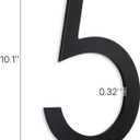 10 Inch Black House Numbers For Outside, Floating Metal Large Modern House Numbers For Outside, Large Address Numbers For House Black Floating Flush Mount Aluminum 5