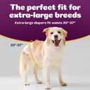 Inspire Pet Care Dog Diapers Female Dogs | Bulk Value Doggie Incontinence, Accidents, for Heat, Pee or Period and Housebreaking (X-Large (28 Count))