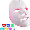 LED Face Mask Light Therapy, 7+1 Modes Portable Red Light Therapy for Face, Rechargeable, Blue & Red Light Mask, LED Facial Skin Care Mask At Home & Travel