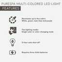 Intex PureSpa Battery Powered Submersible Multi-Colored LED Light for Intex PureSpa Models with White, Green, Teal, Blue, and Purple Lights