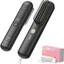 CONLWIN Cordless Hair Straightener Brush with Cool Air Long-Lasting Style, Portable Mini Travel Hair Straightener for Thick Curly Hair, 350M Negative Ions for Frizz-Free, Fast Heating, Gift for Women