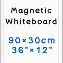 36" x 12" Magnetic White Board, Long Whiteboard Wall Hanging Vertical Board, to-do List Narrow Mini Small Portable Dry Erase Board for Walls
