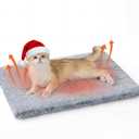 Bedsure Self Warming Cat Bed, Extra Warm Self Heating Mat for Cats & Dogs Non Electric, Anti-Slip Small Thermal Pet Pad Indoor with Removable Washable Cover, 24" x 18",Grey