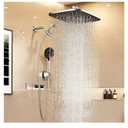 Veken 14" Wide Rain Shower Head with Handheld, High Pressure Handheld Shower Heads with Multi Spray Modes, Rainfall Combo with Metal Extension Arm,Detachable Dual Shower, Extra Long Hose,Silver Chrome