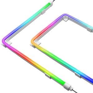 EZDIY-FAB Premium LED Strip Kit for PC 5V ARGB Motherboard Sync,Upgraded with 3-Kinds Mounting Clips-2X 400mm Smooth Lighting Strip