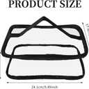 12 Packs Toy Storage Bags with Zipper PVC Waterproof Toy Bags Plastic Storage Organizer Clear Organizing Bags for Board Games Building Blocks Puzzles Small Toys Kids Books Classroom(Black)