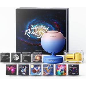 POCOCO Galaxy Star Projector Gift Set with 10 Optical Film Discs and Music Box, Perfect for Relaxation, Sleep, and Celebrations  an Ideal Healing Vibes Gift for Valentines Day, Holidays & Birthdays
