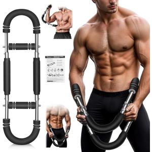 SakerPlus Twister Arm Trainer, Adjustable Spring Chest Expander and Forearm Strengthener, Triceps, Biceps, Shoulder, Back & Thigh Workout bar Equipment, Portable Upper Body Exerciser for Home Fitness