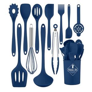 Kitchen Utensils Set-12 Pieces Silicone Cooking Utensils Set (Dishwasher Safe) 392°F Heat Resistant Spatula Set,Kitchen Utensil Set for Nonstick Cookware,Best Kitchen Tools with Holder