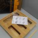 SpaceAid Bag Storage Organizer for Kitchen Drawer, Bamboo Organizer, Compatible with Gallon, Quart, Sandwich and Snack Variety Size Bag (1 Box 4 Slots)