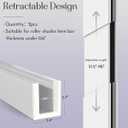 Graywind Adjustable Light Blockers 100% Blackout Blocking Strips U-Shaped for Window Roller Shades Block Light Along The Sides of Blackout Blinds(White,51.2-98",2pcs)