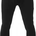 MERIWOOL Mens Base Layer 100% Merino Wool Heavyweight 400g Thermal Pants (Large, Black)