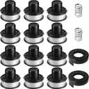 RS-136 String Trimmer Line 20ft 0.065" Compatible with Black+Decker Weed Eater Mode : ST1000 ST4500 ST4000 GE600 ST6800 CST800,16-Pack (12-Line Spool + 2Cap+2Spring)