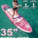 Suncorp 11.6'x35'' Inflatable Paddle Board, Extra Wide Stand-up Paddleboards, 450lbs Capacity, Inflatable SUP, Dual-Action Pump, 100L Backpack, 9 Plus Kits for Family, Fishing, Yoga&All Skill Levels