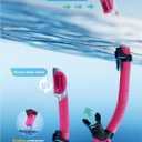 Snorkeling Gear for Adults Kids, Dry-Top Snorkel Set, 180Panoramic Wide View Diving Mask Breathing Freely Snorkel Mask for Snorkeling Scuba Diving Swimming Travel