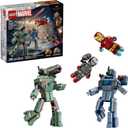 LEGO Marvel Iron Man & War Machine vs. Hammer Drones Building Toy - Pretend Play Set W/ 2 Toy Minifigures - Kids Building Blocks for Boys & Girls, Ages 7+ - Gift Idea for Birthdays - 76320