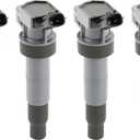 Ignition Coil Pack Set of 4 by AA Ignition - Compatible with Hyundai & Kia 2.0L, 2.4L, 4.6L 2008-2017 - Santa Fe, Sonata, Tucson, Forte, Optima Sorento, Sportage - Replaces UF611 C1667, 27300-2G000
