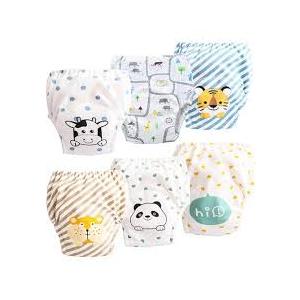 Upairy Training Pants for Boys Girls,Potty Training Underwear,Learning Designs Training Underwear Pants,Soft Absorbent & Leak-Proof,100% Cotton 6pcs